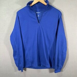 Sport-Tek 1/4 Zip Pullover Women Size M Blue Good Fleece Lined Mock Neck Sporty
